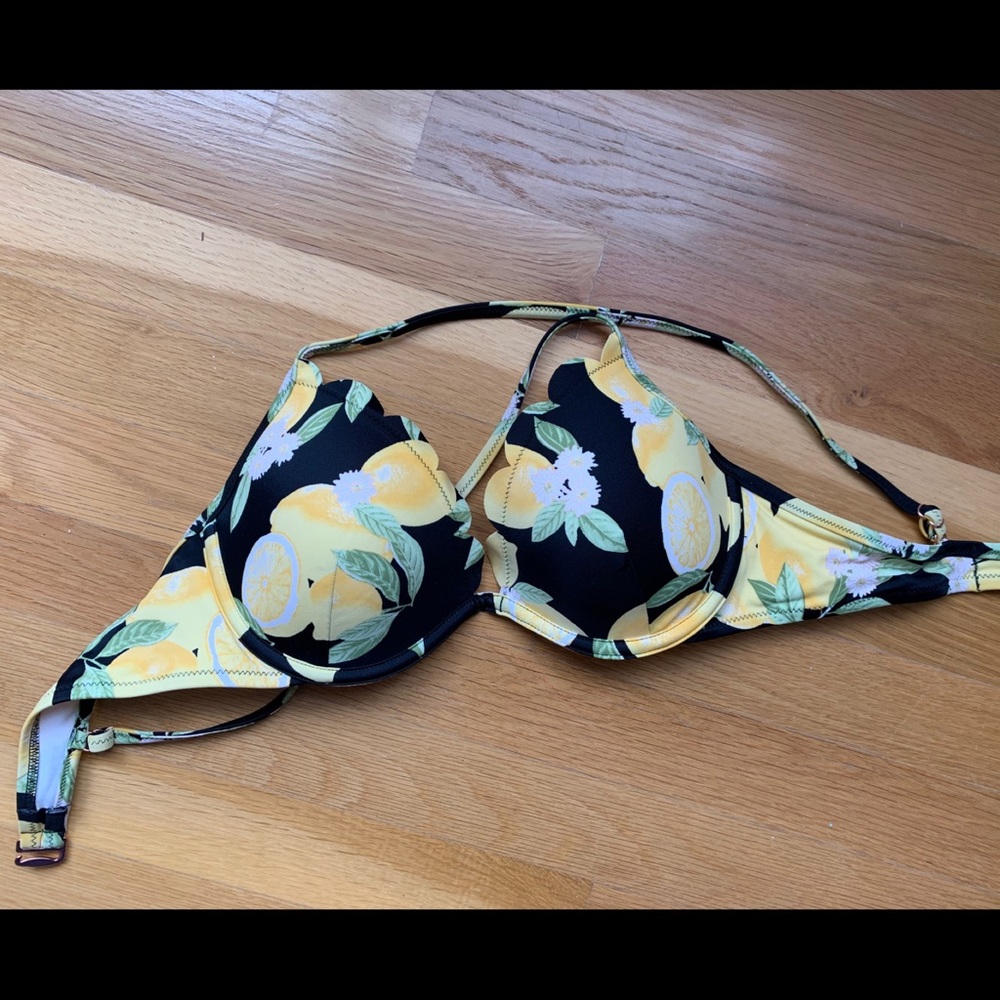 Black Lemon Push-up Bikini Top